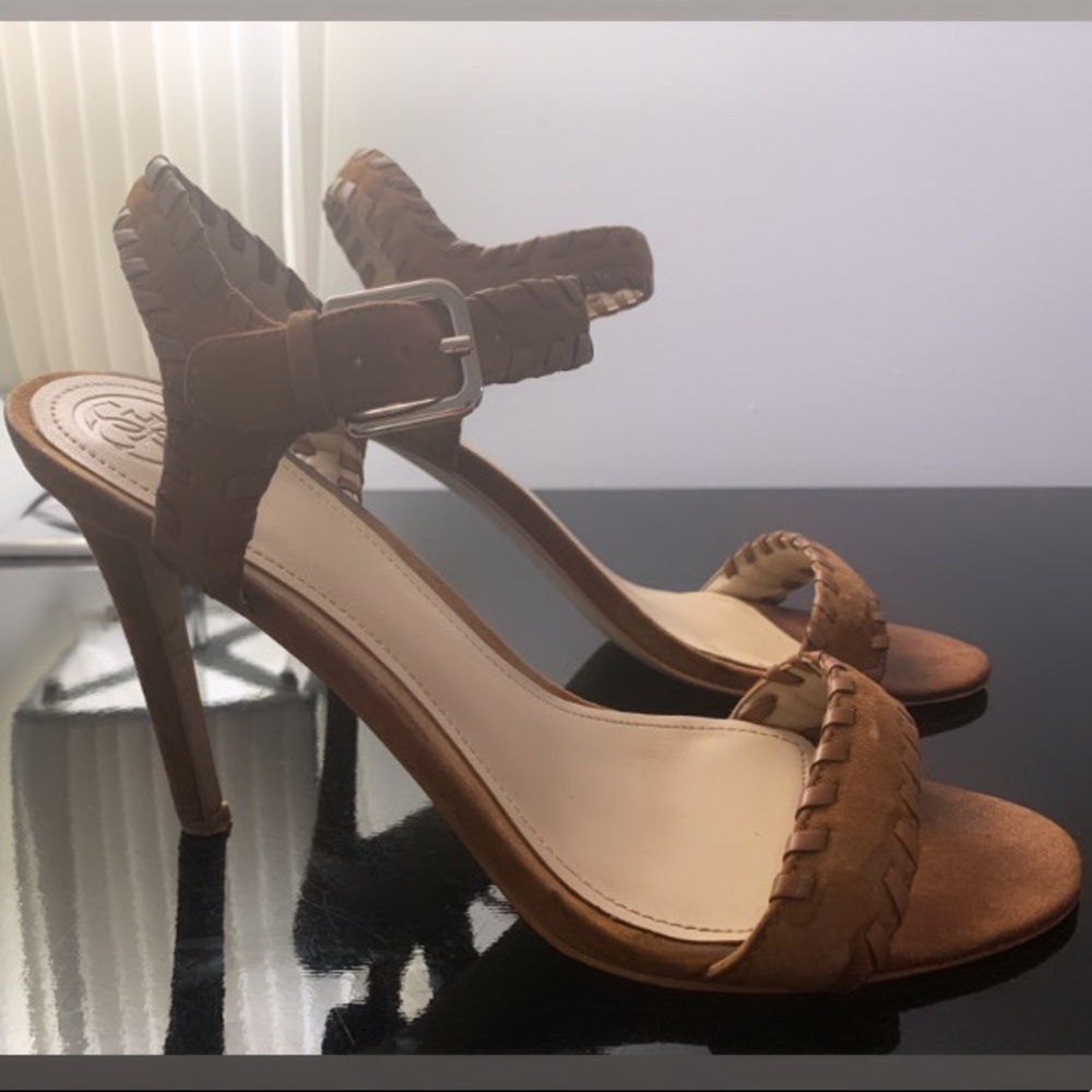 GUESS Natural Multi Suede Heels - Picture 2 of 5